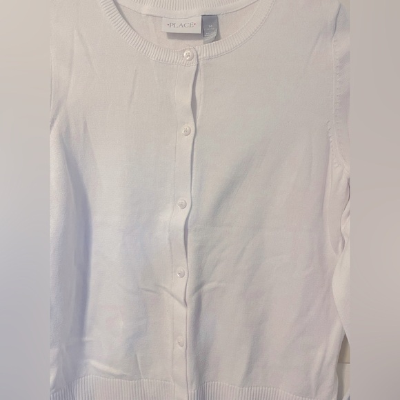 The Children’s Place Girls White Cardigan - Picture 2 of 5